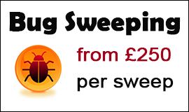 Bug Sweeping Cost in Borehamwood
